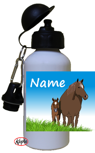 Trinkflasche "Pferde" mit Wunschname